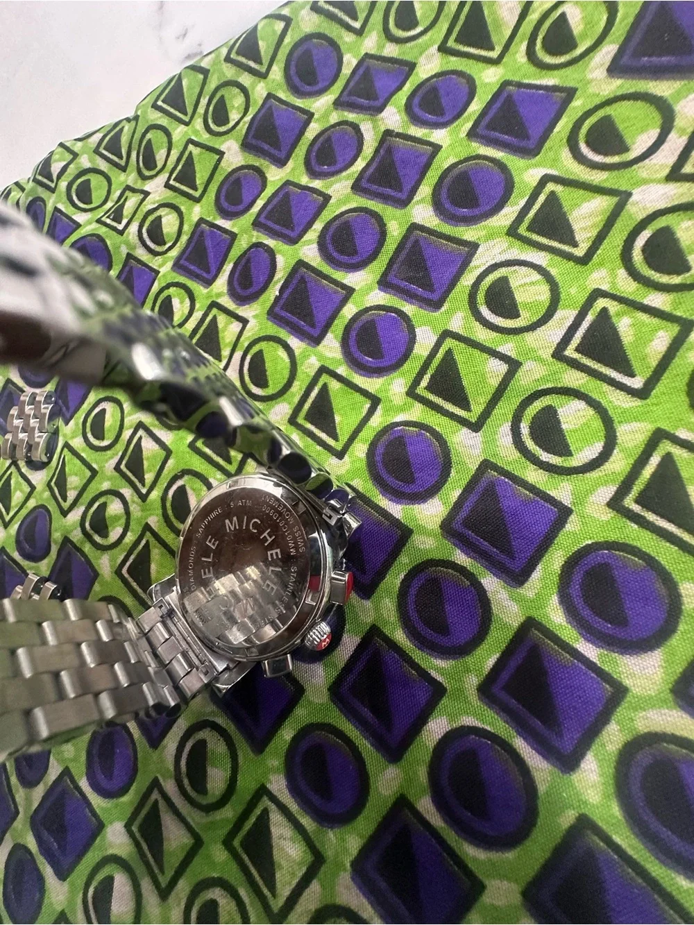 Michele Sport Sail Diamond-Accent Chronograph Watch